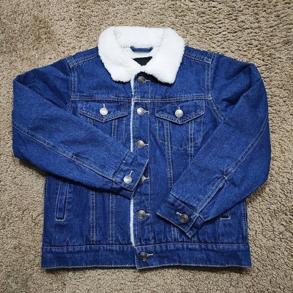 RSQ Kids Sherpa Jean Denim Jacket Large -T